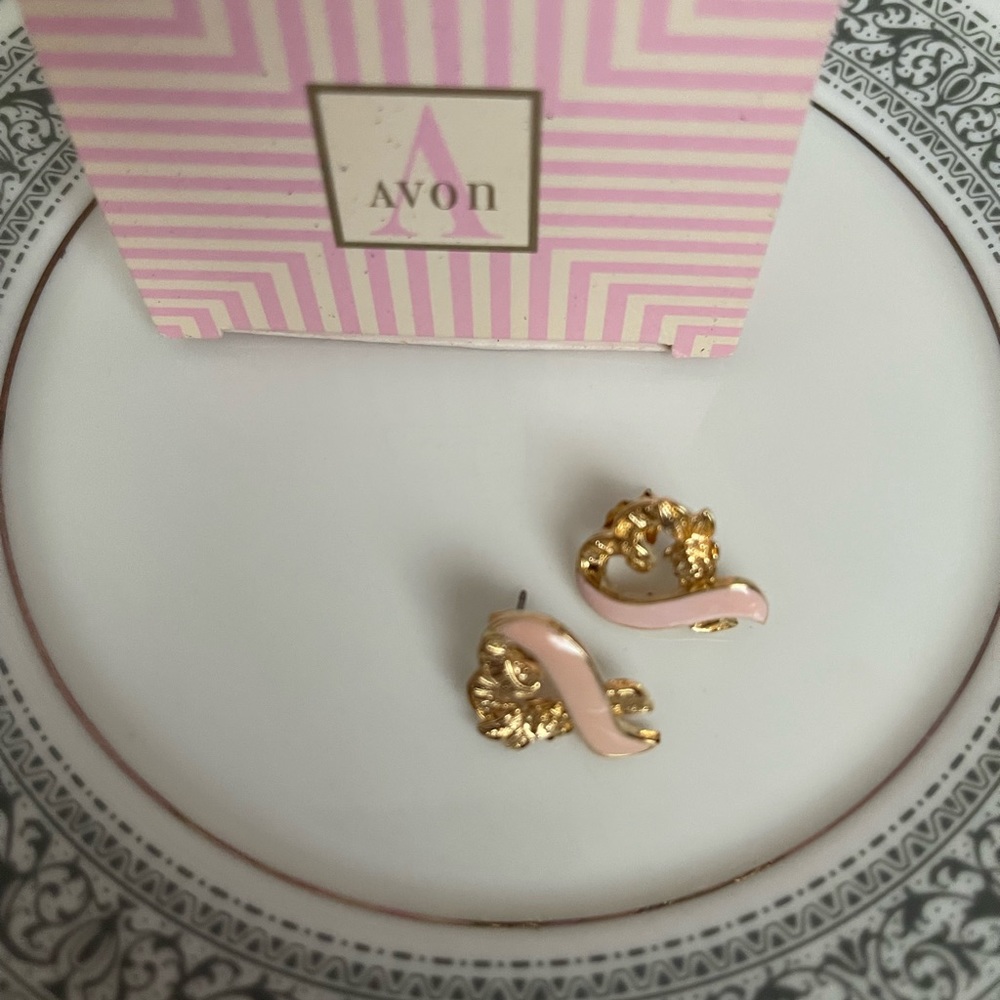 Vintage Avon Breast Cancer Post Earrings